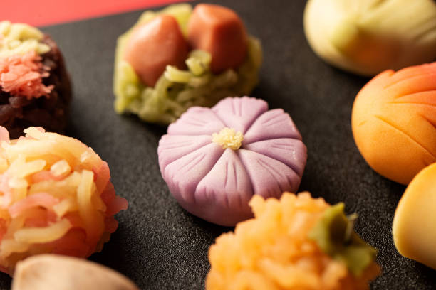 istock Japanese confectionery Nerikiri ,Japanese traditional sweets Nerikiri made from bean paste 1481937422