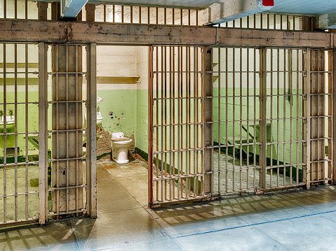 A view inside one of the prison cells at the Alcatraz federal penitentiary near San Francisco.