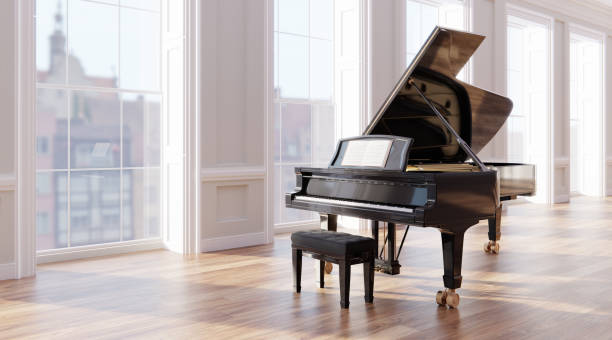 istock Classic grand piano in classical style room interior 1481945353