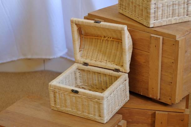 istock Antique chests made of woven bamboo 1481956961