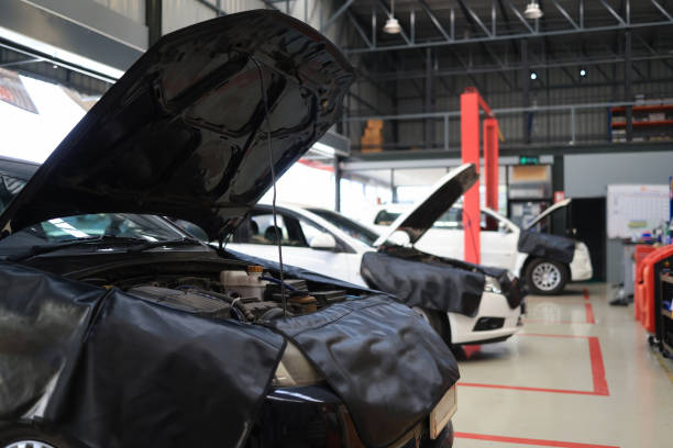 istock Many car are getting maintenance service in car service center 1481964559