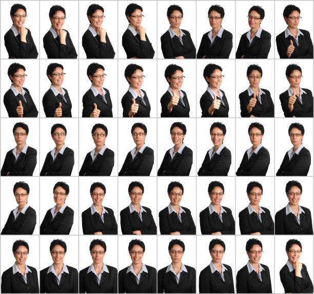 Woman making facial expressions