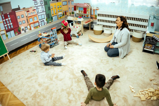istock Preschoolers and a teacher 1481967481