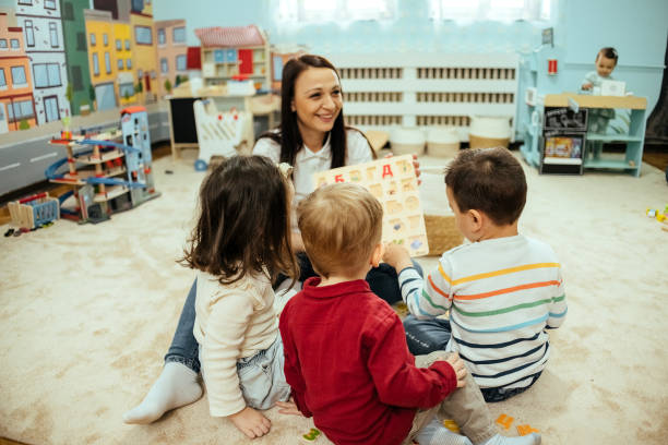 istock Preschoolers and a teacher 1481970863