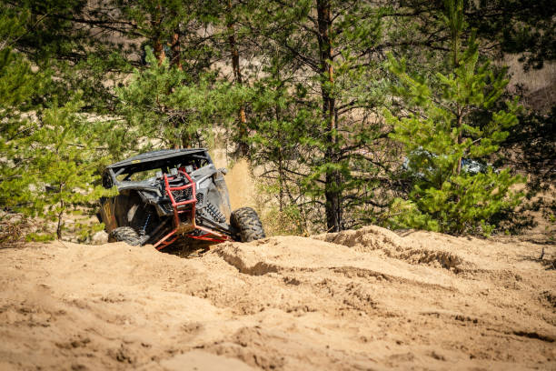 istock UTV, ATV, 4x4 off road vehicle in sandy open area. Buggy extreme riding 1481972653