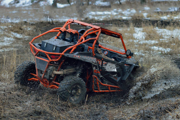 istock Buggy extreme ride on mud and water 1481972669