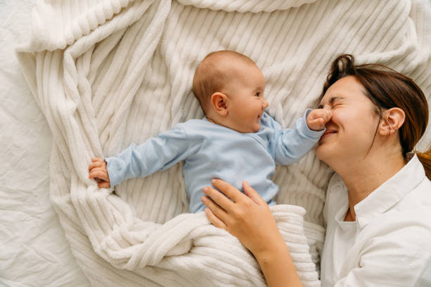 Mother bonding with her baby