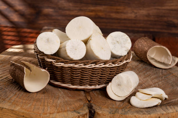 istock Fresh Organic Cassava Root - Manioc Esculenta; On White Background 1481985313