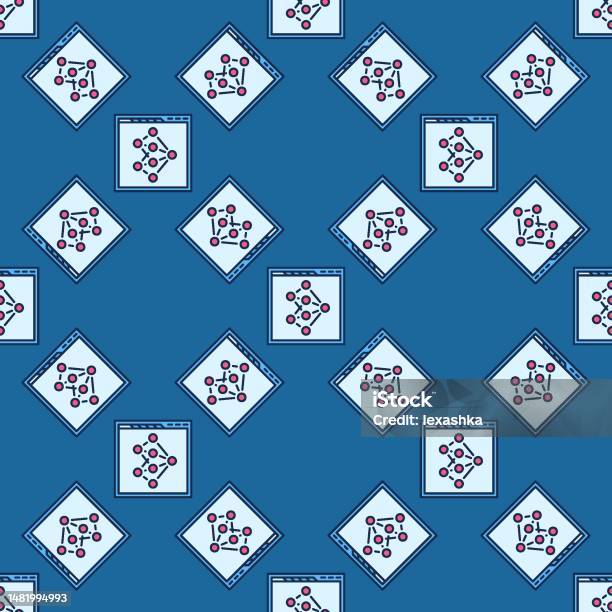 Web Network Pattern Simple Web Browser With Neural Network Vector Colored Seamless Pattern Stock ...
