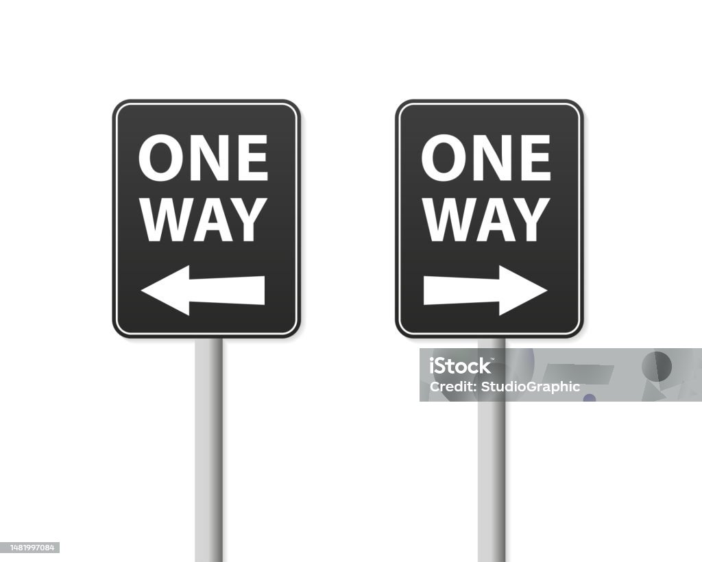 One Way Sign Example White One Way Signs One Way Traffic Sign On White One Way Access Only ...