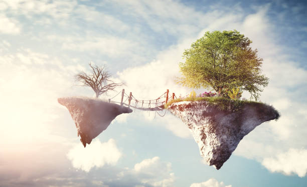 istock Step for positive change in new happy world 1482011501