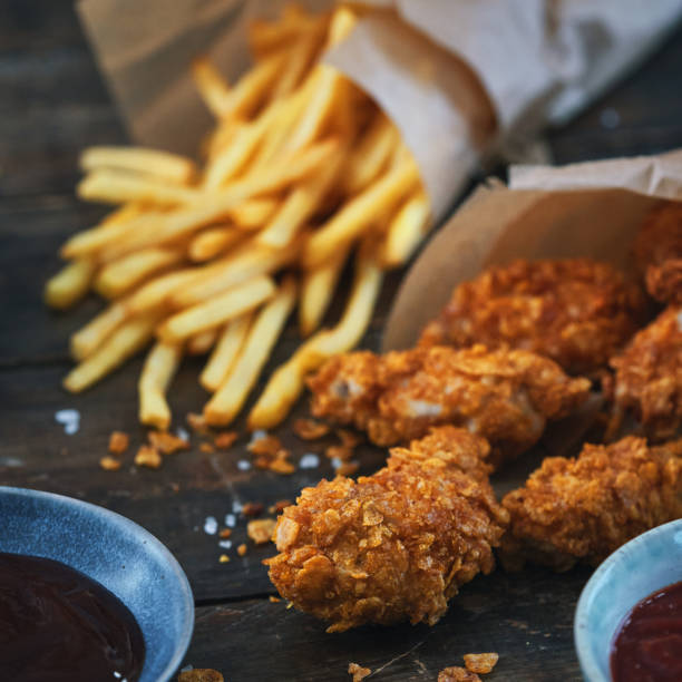 istock Crispy Fried Chicken with French Fries 1482017690