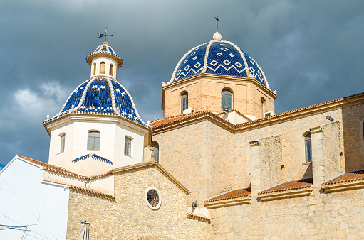 Beautiful Church of Our Lady of Consolation in the Mediterranean village of Altea, Alicante province, Spain