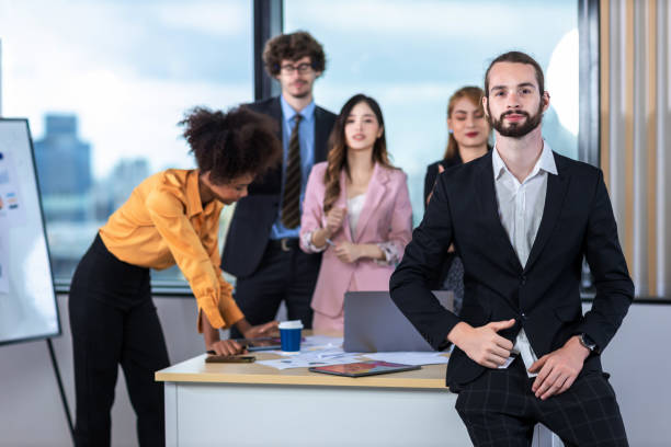 istock Business woman in the modern office. 1482028489