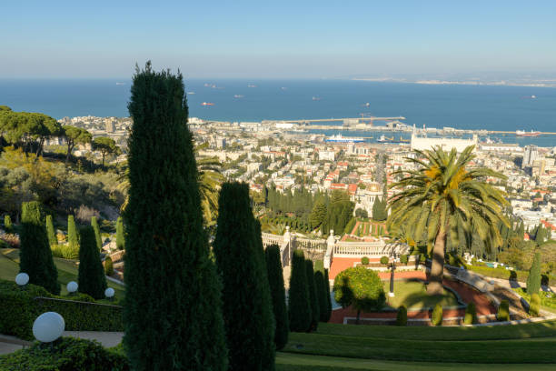 istock Bahai Gardens and Bay View in Haifa 1482034520