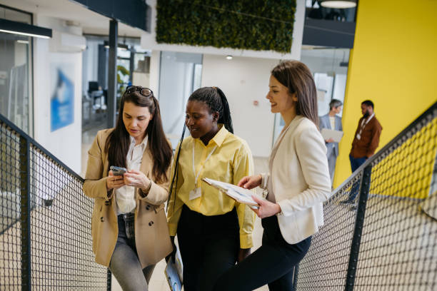 istock Three young office girls having a break 1482039861