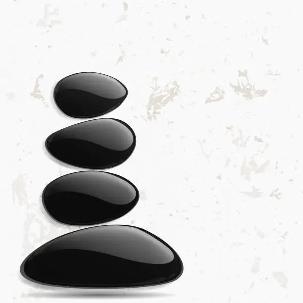 Vector illustration of Four stones