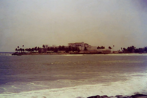 Elmina, Ghana - March 1959: The historic Elmina Castle on the coast of Ghana c.1959