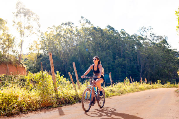 istock Woman riding a bike 1482073136