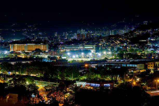 istock Panoramic night view of Medellin, Colombia 1482082508