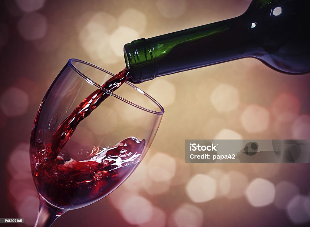 Red Wine Wine glass and Bottle Alcohol - Drink Stock Photo