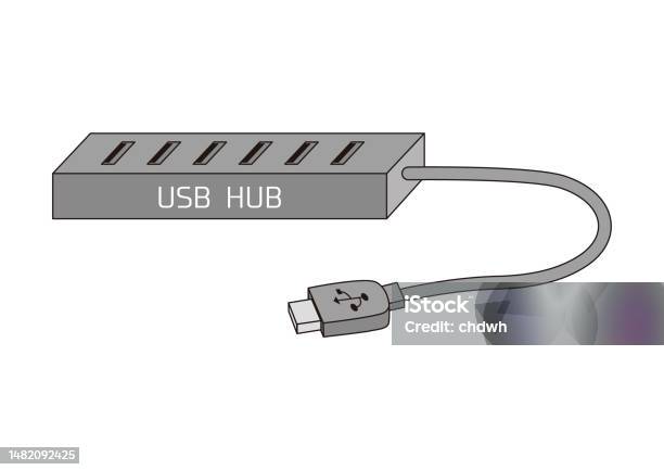 Illustration Of A Usb Hub Stock Illustration - Download Image Now ...