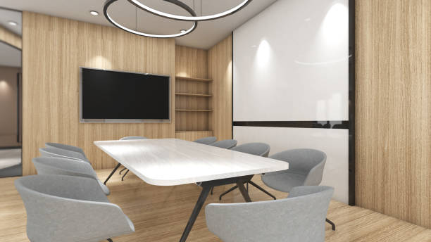 istock Meeting rooms in large companies,3d rendering 1482099754