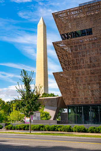 United States, Washington - September 21, 2019: The National Museum of African American History and Culture is a Smithsonian Institution museum located on the National Mall, its opened by Barack Obama