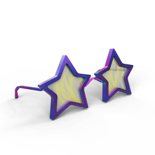 istock Luxery Sunglasses in Star Shape. 3D Illustration. File with Clipping Path. 1482104400
