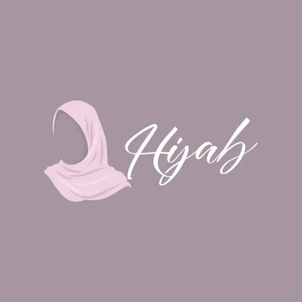 Vector illustration of HIjab Logo, Fashion Product Vector Brand, Muslim Women Hijab Boutique Design