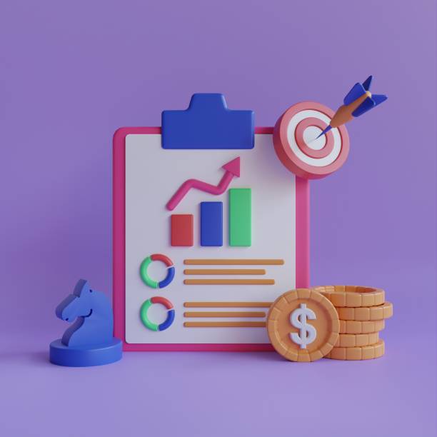 istock 3d illustration, Icon of reports business and financial  data analytics concept 1482120436
