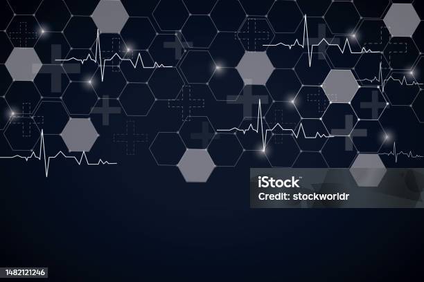 Medical Abstract Design Abstract Medical Background With Hexagons Shape Pattern Stock ...
