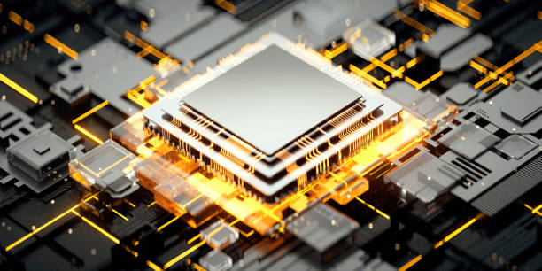 istock 3D rendering of cyberpunk AI. Circuit board. Technology background. Central Computer Processors CPU and GPU concept. Motherboard digital chip. Tech science background. 1482123854