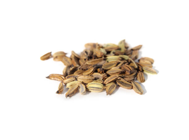 istock Isolated fennel seed pile, close up. 1482124826