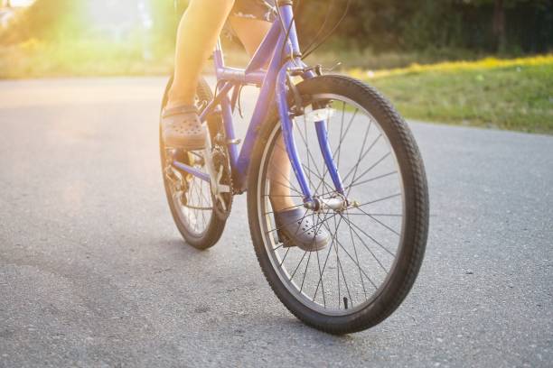 istock ride a bike at dawn. close-up 1482129600