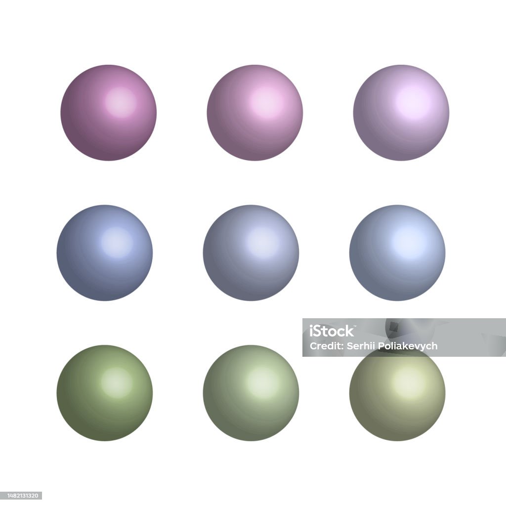 Example Ball Shape Colored Balls Shapes Round Shape Game Element Vector Illustration Stock ...