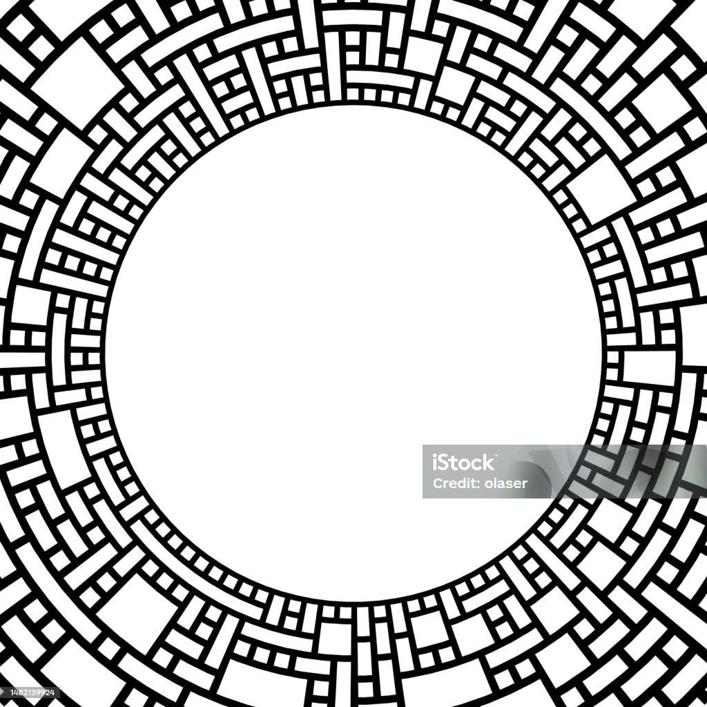 Full Frame Circular Rectangular Pattern Around Copy Space Stock ...