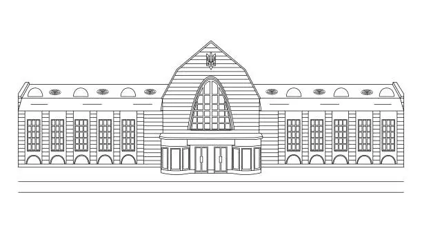 Vector illustration of administrative building