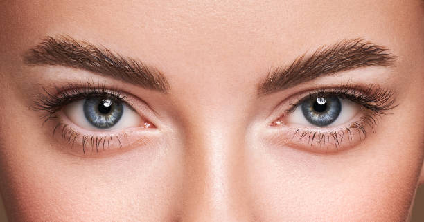 istock Beautiful female eyes with long eyelashes 1482141350