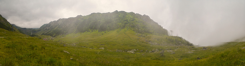 Car trip to the Romanian Carpathians, the most beautiful road in the world Transfagaras highway, high beautiful Romanian Carpathians