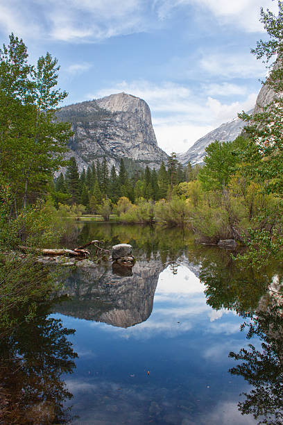istock reflection of a mountain in the river 148214205