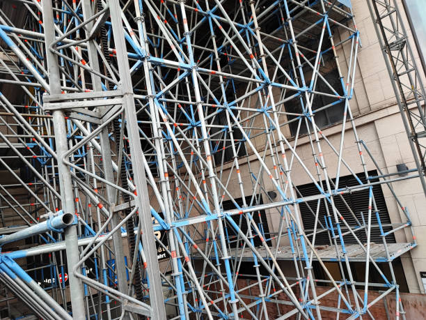 scaffolding on a building stock photo