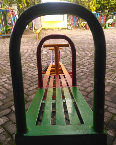 istock Colored seesaw on the playground 1482142649