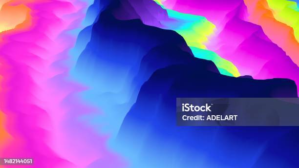 Color Transition Background Splash Cloud Blur Motion 3d Background Abstract Wallpaper Substance Trendy Modern Illustration Render Stylish Concept Poster Stock Photo - Download Image Now