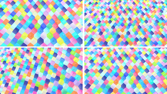 istock Cubes 3d backgrounds set. Square shapes. Backdrops collection. Wallpapers. 3d rendering. Abstract geometric. Blocks. Pixels. Simple textures. Digital illustrations. 1482144071