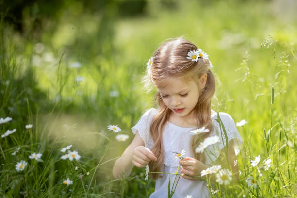 istock Beautiful young girl in chamomile field 1482144209