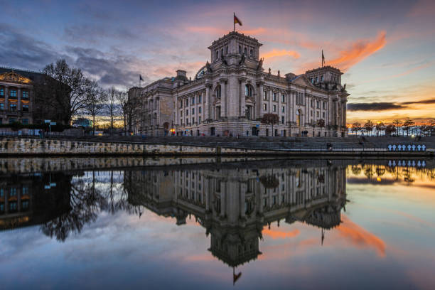 istock parliament building with the Spree at sunset 1482144363