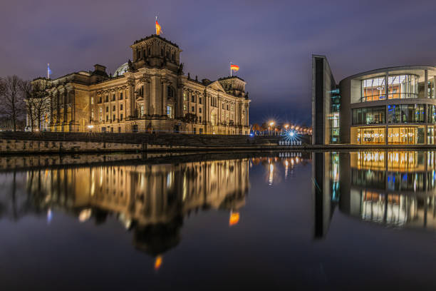 istock government district at night with Spree river 1482144431