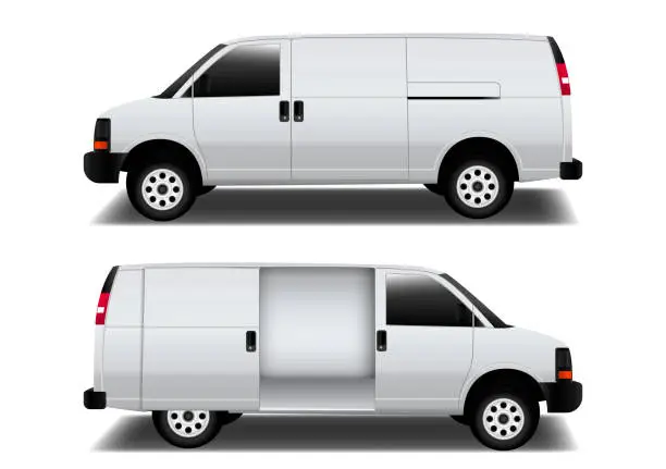 Vector illustration of van car a