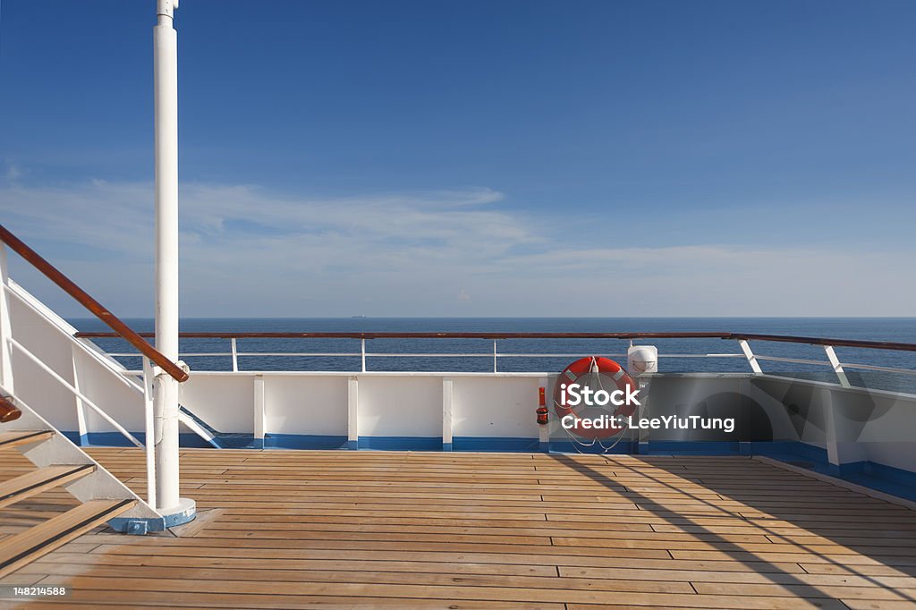 wharf, Boia de madeira e céu azul - Royalty-free Convés Foto de stock